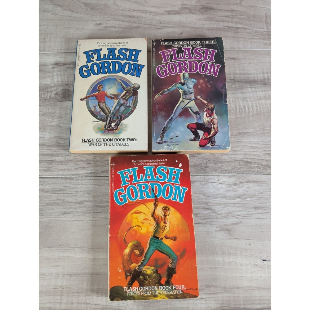 VTG FLASH GORDON Paperback Books 2-3-4 from Set David Hagberg Ace Tempo 1980